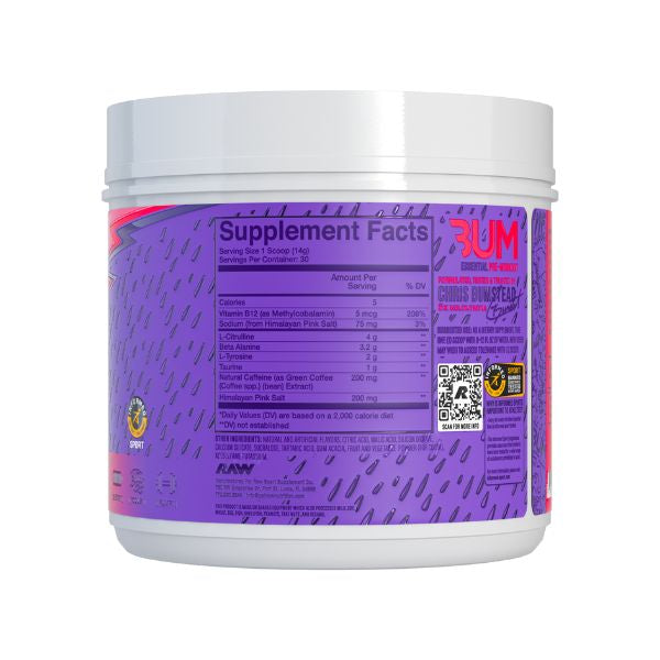Raw Nutrition CBUM Essential Pre Limited Edition Purple Thunder