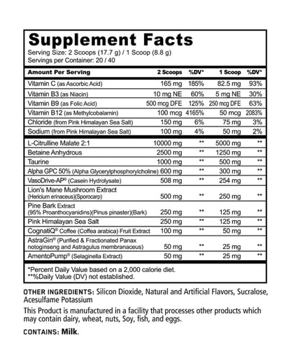Panda Pump Stim Free Pre-Workout