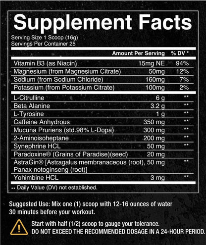 Convict High Stim Pre Workout